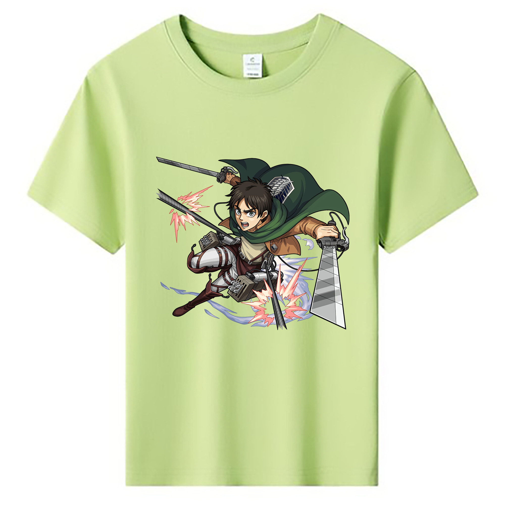 （画像用） 進撃の巨人 エレン･イェーガー Attack on Titan Eren Jäger 綿100％キッズTシャツ（フロントプリント）